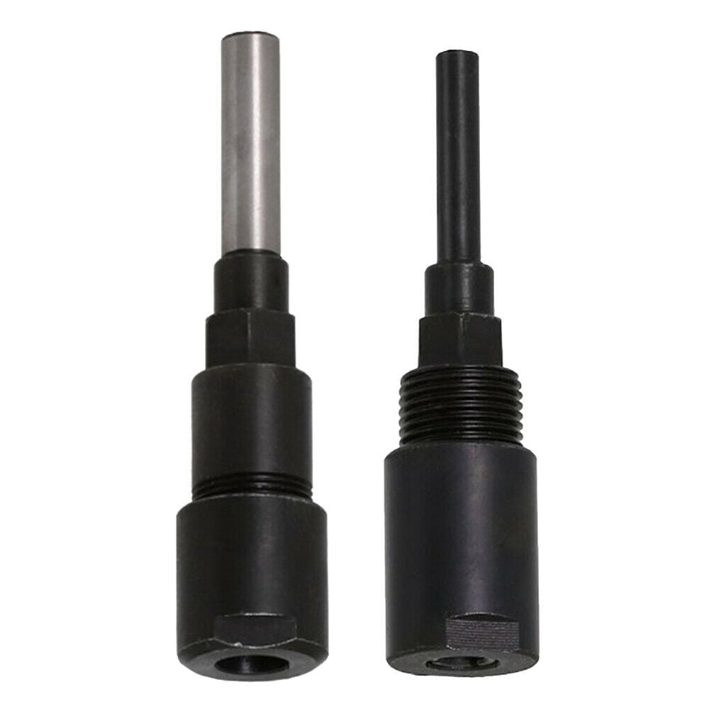 Set of 2 Extension Rod Trimming Extender Chuck Holder 1/4Inch&8mm Shank