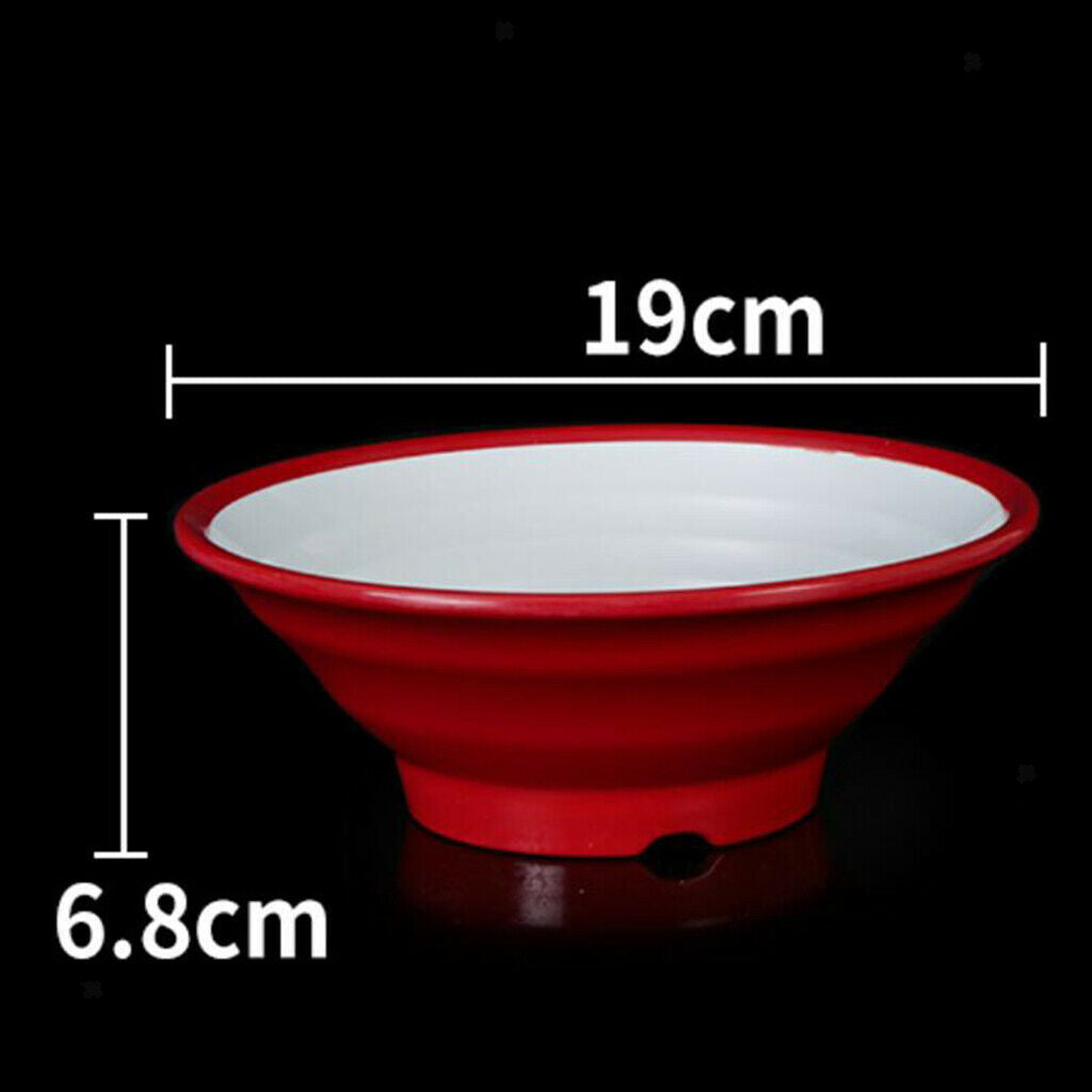 7.5'' Melamine Soup Bowl Salad Plates Ramen Bowl Spoon Hotel Restaurant