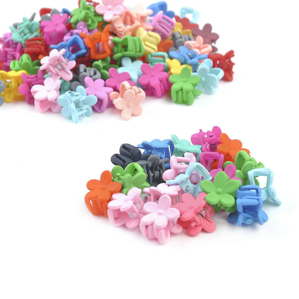 30Pcs Baby Kids Girls Cute Claw Flowers Candy Mini Hair Clips Headdress Gift