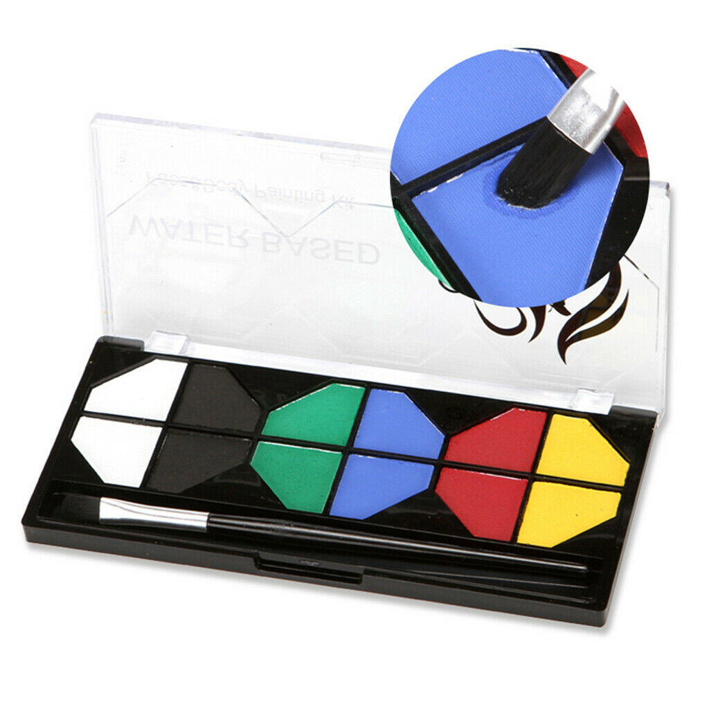6 Colors Face & Body Painting Pressed Powder Palettes Set Face Art Make Up