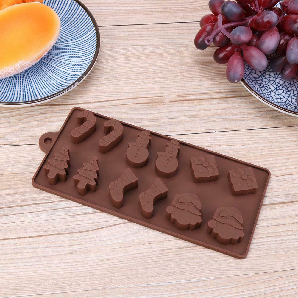 Christmas Silicone Cake Cookie Mold DIY Fondant Chocolate Baking Tool  @