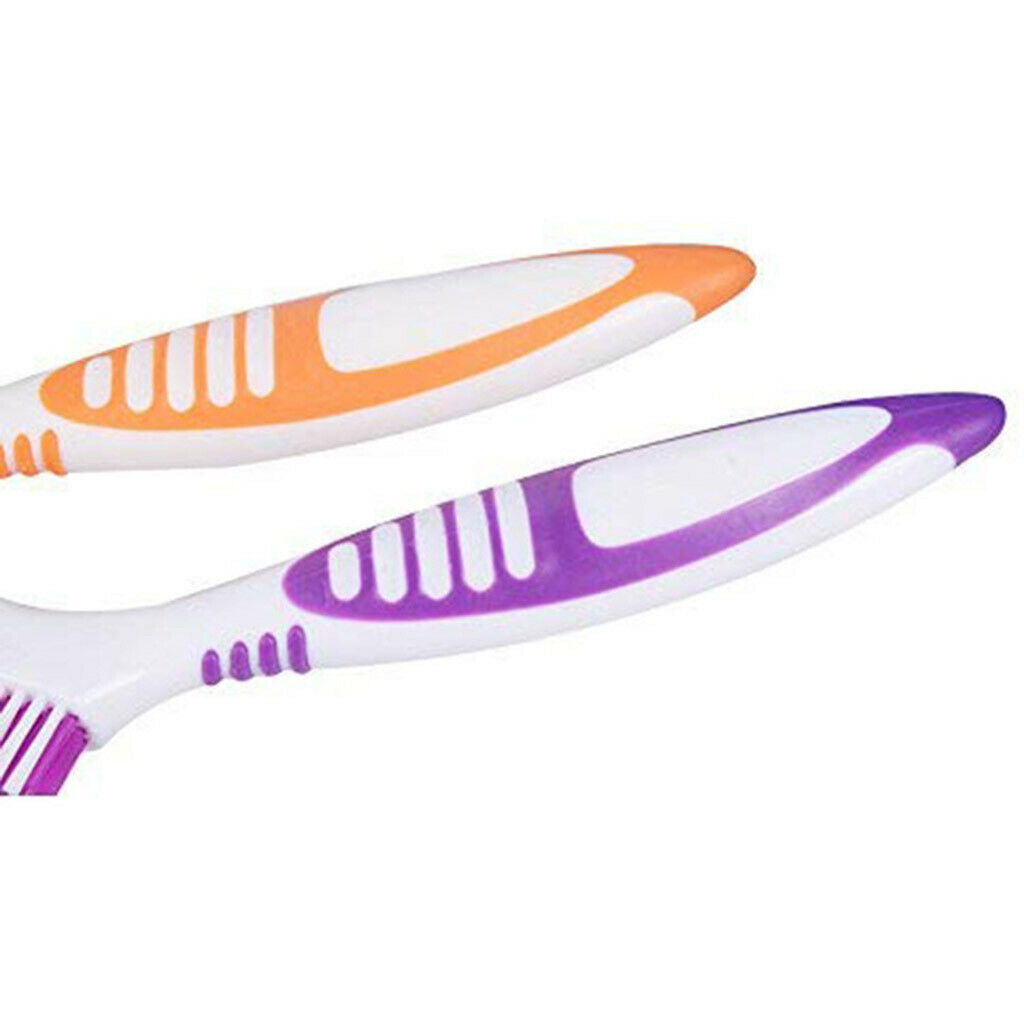 Double Sided Denture Cleaning Brushes Set Multi-Layered False Teeth Brush 8x