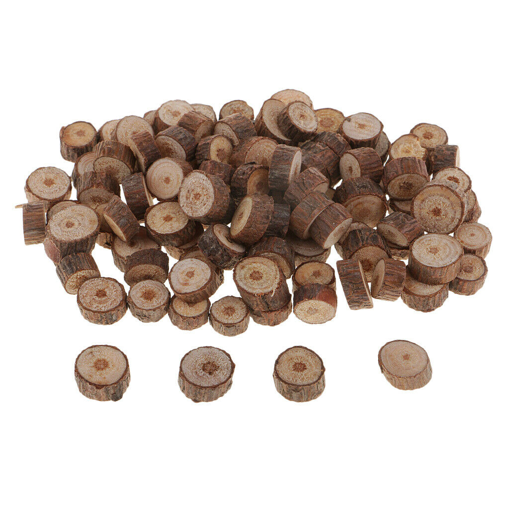 100 pieces natural wood log wood slices natural wood slices tree slices for