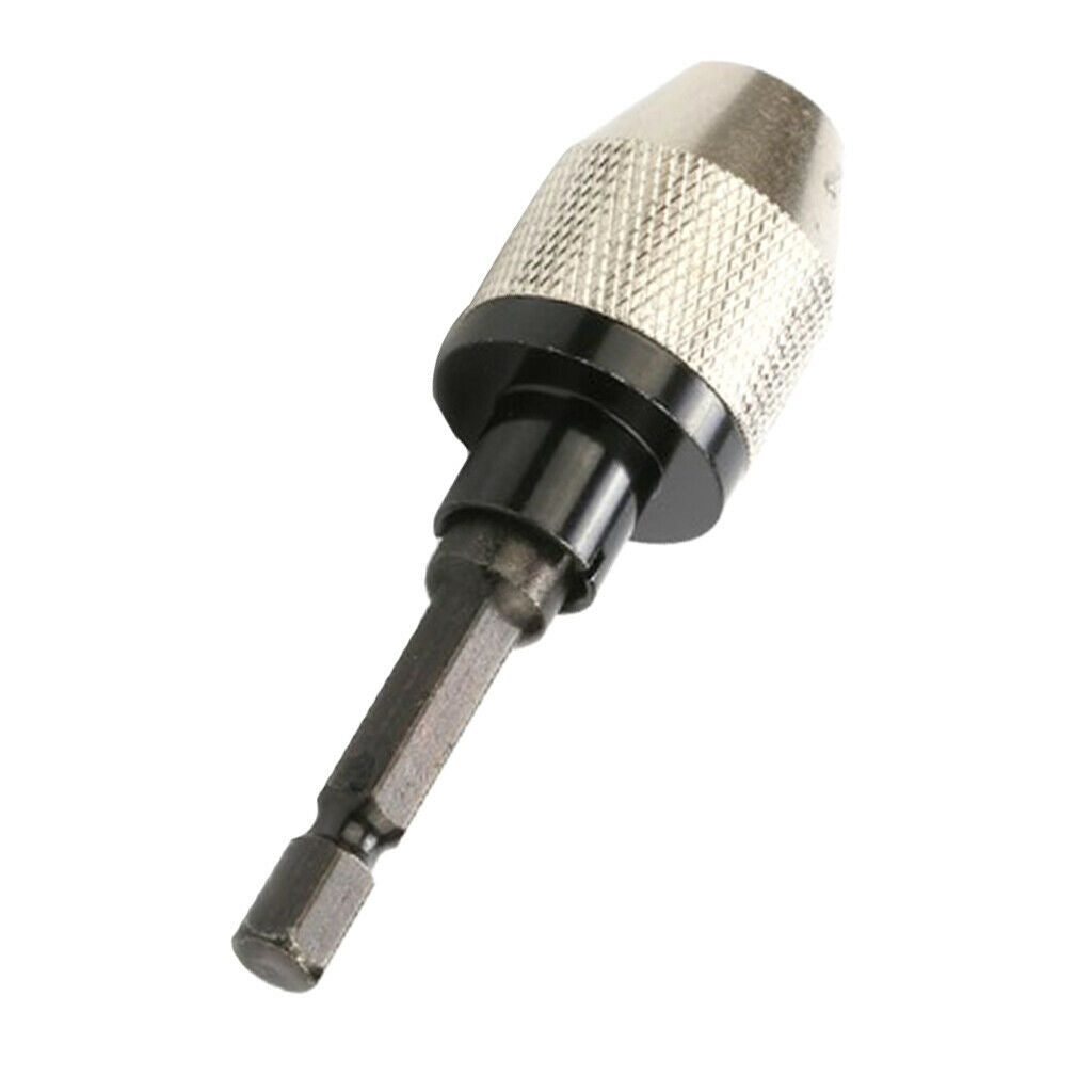 2Pcs 0.3-6.5mm Bit Drill Chuck Adapter Impact Drive Shank Quick Change Holder