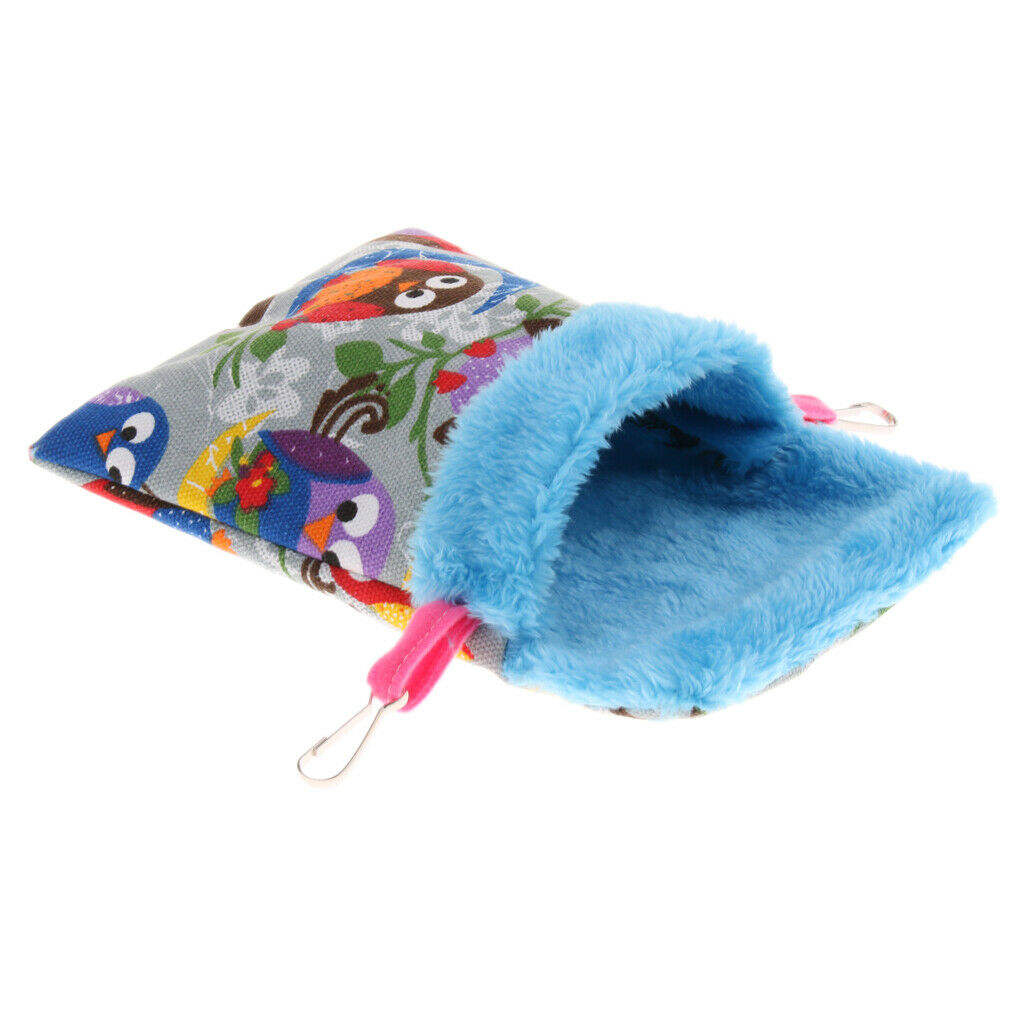 Small Animals Hamster Winter Warm Plush Pouch Sleeping Bed Hammock Owl 2