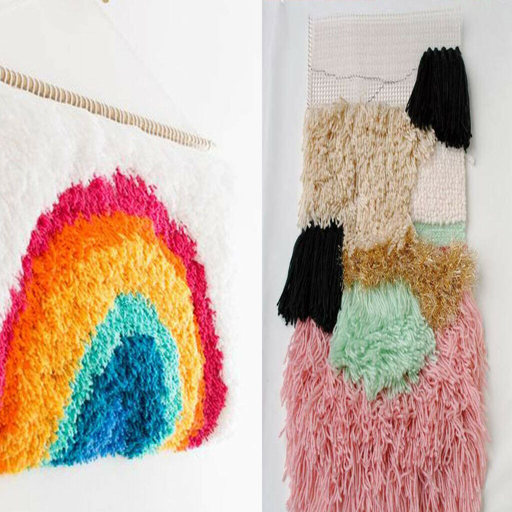 2 Pieces Round Blank Latch Hook Rug Canvas Mat Tapestry Rug DIY Crafts