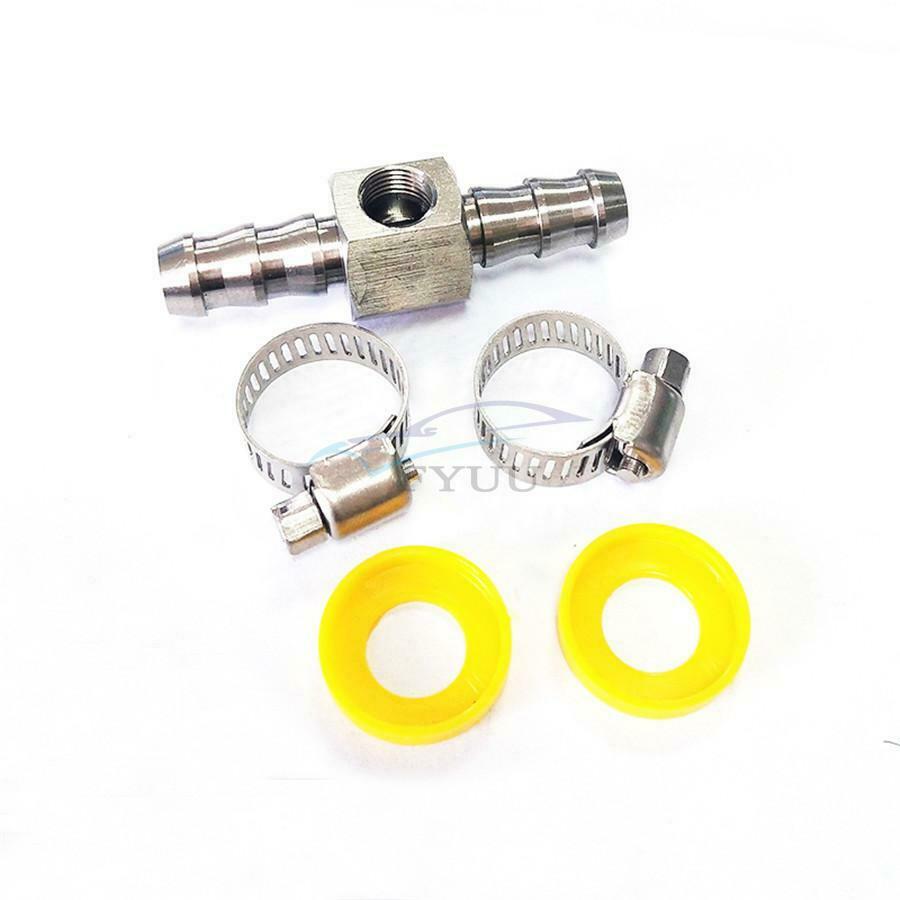 1 Set Universal 3/8â€Fuel Line Fuel Pressure Gauge Sensor T-Fitting Adapter