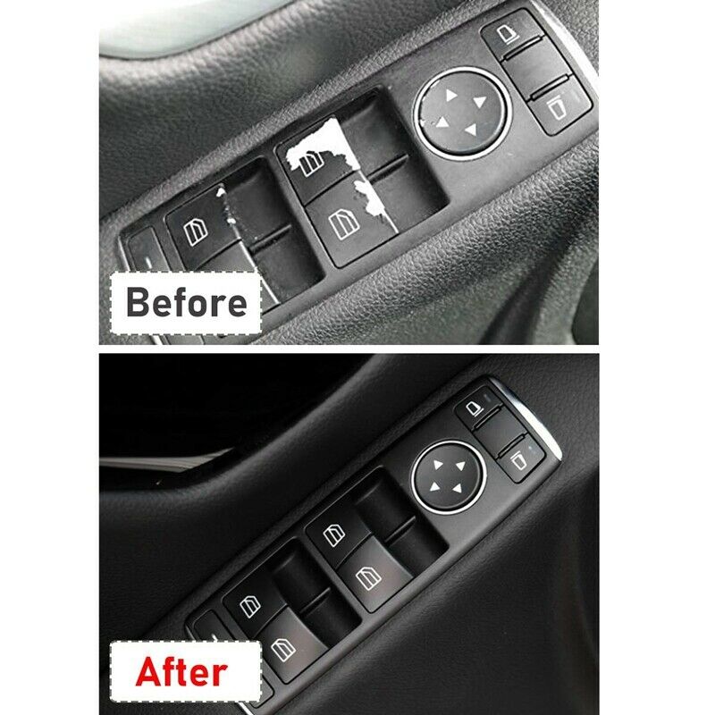 Window Switch Button Covers for Mercedes Benz W204 W212 C E Glk Class, Front LE8