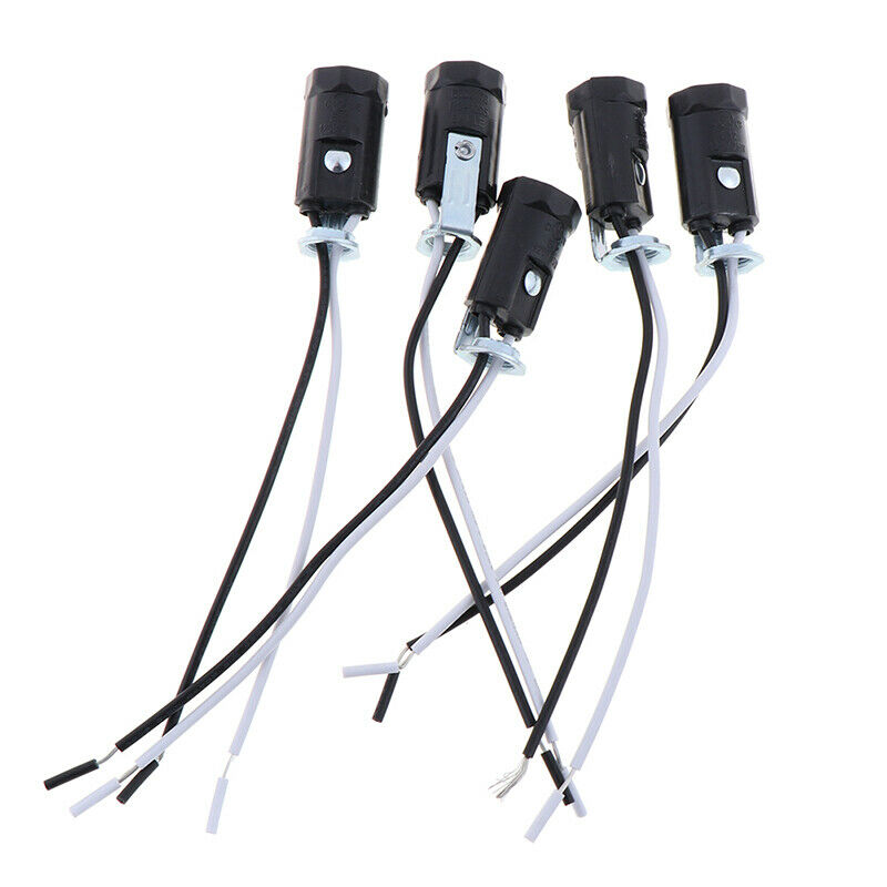 5Pcs Candelabra Base E12 Lamp Holder Light Sockets Keyless 6'' Wire L C DhL Pb