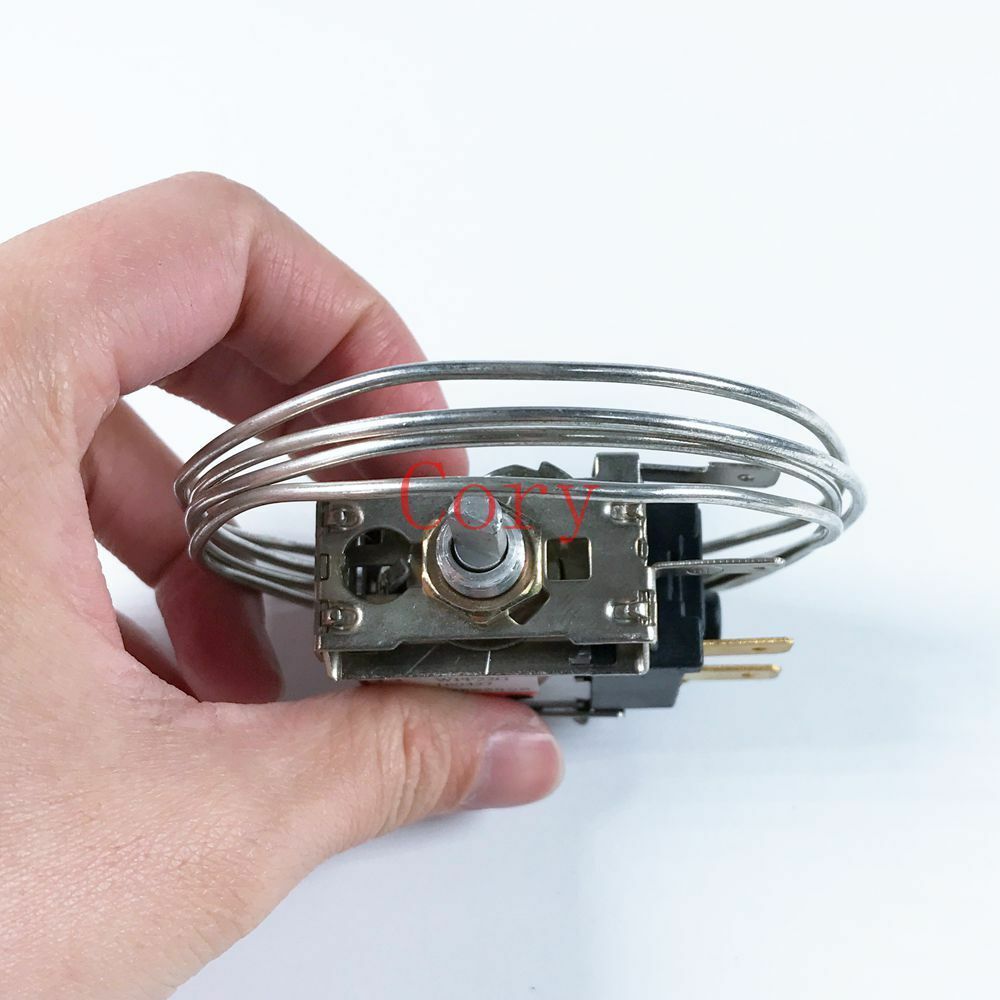 1pcs Refrigerator Thermostat AC 220-250V 5(4)A 50/60Hz 2 pins w 60cm Metal Cord