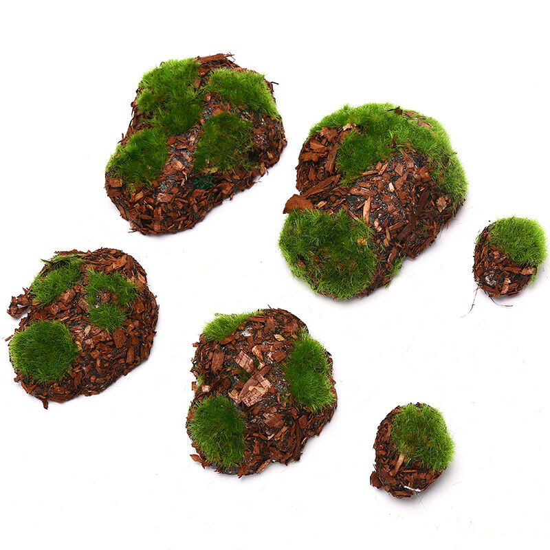 6Pcs Artificial Moss Stone Grass Green Plant Micro Landscape Garden Decor.huCHA