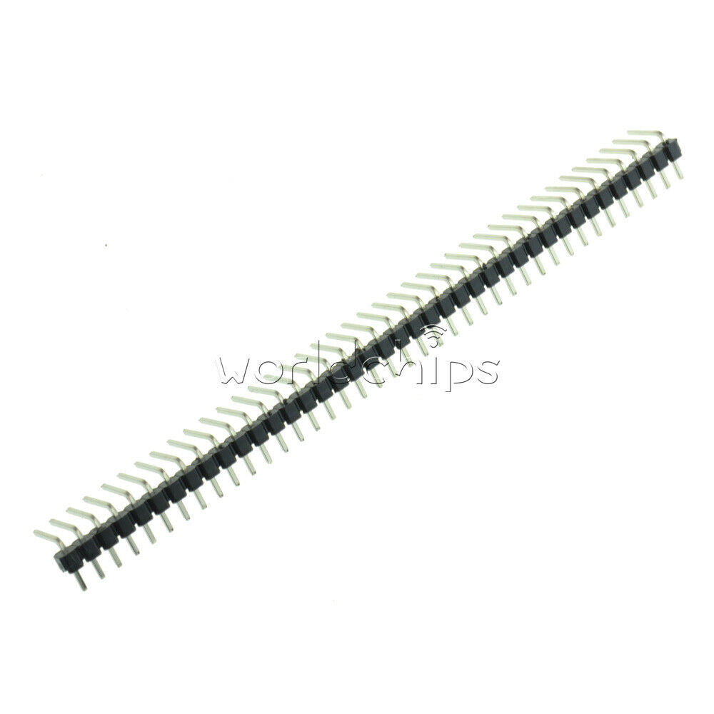 20PCS 40Pin 2.54mm Pitch Single Row Right Angle Pin Header Strip For Arduino Kit