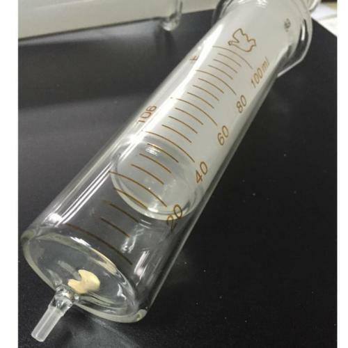 1PC 100ml Large Diameter Recycling Glass Syringe Sample Injector Lab Supplies