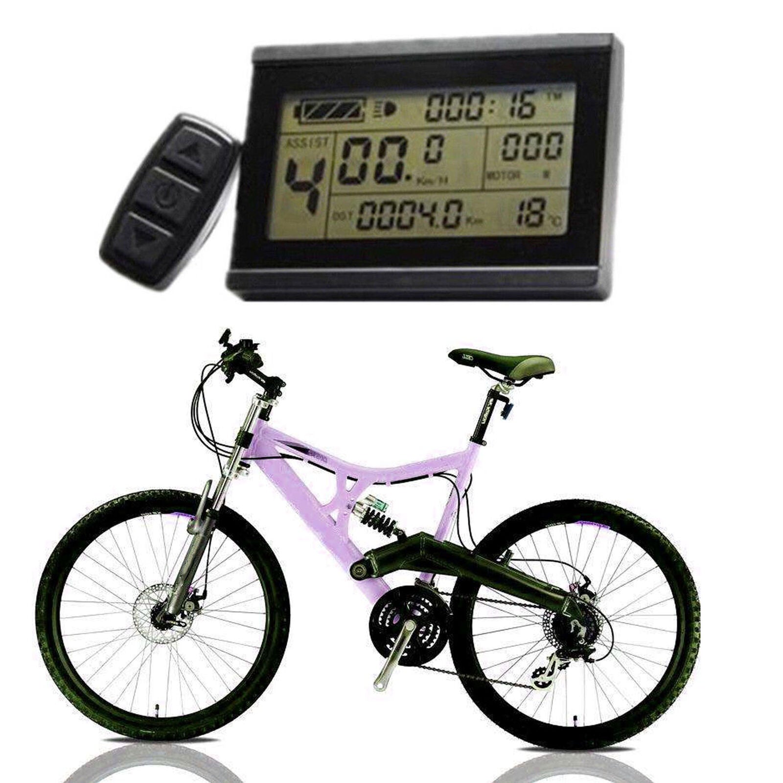 Risunmotor 24V/36V/48V LCD3 Display Control Meter Ebike Mountain Bike Universal