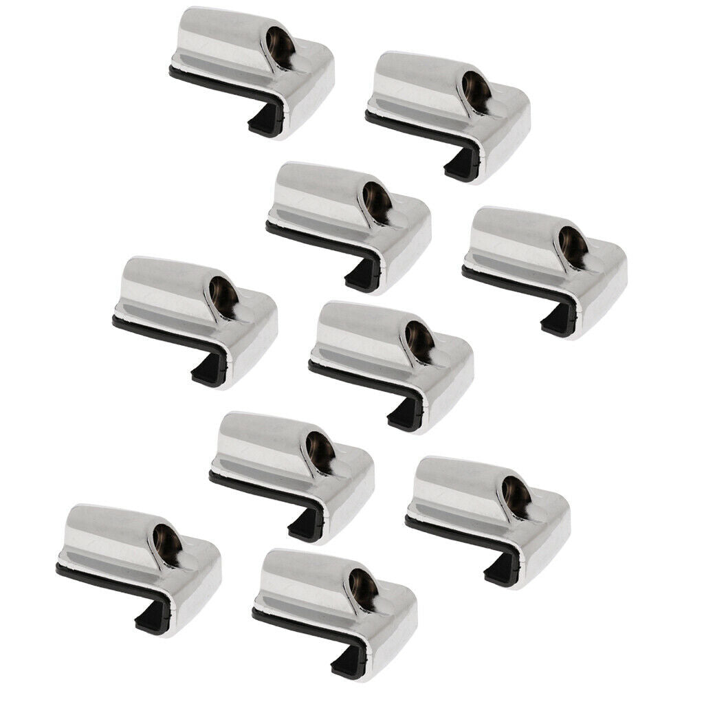 10pcs Zinc Alloy Bass Drum Hooks Rubber Gasket Musical Instrument Accs