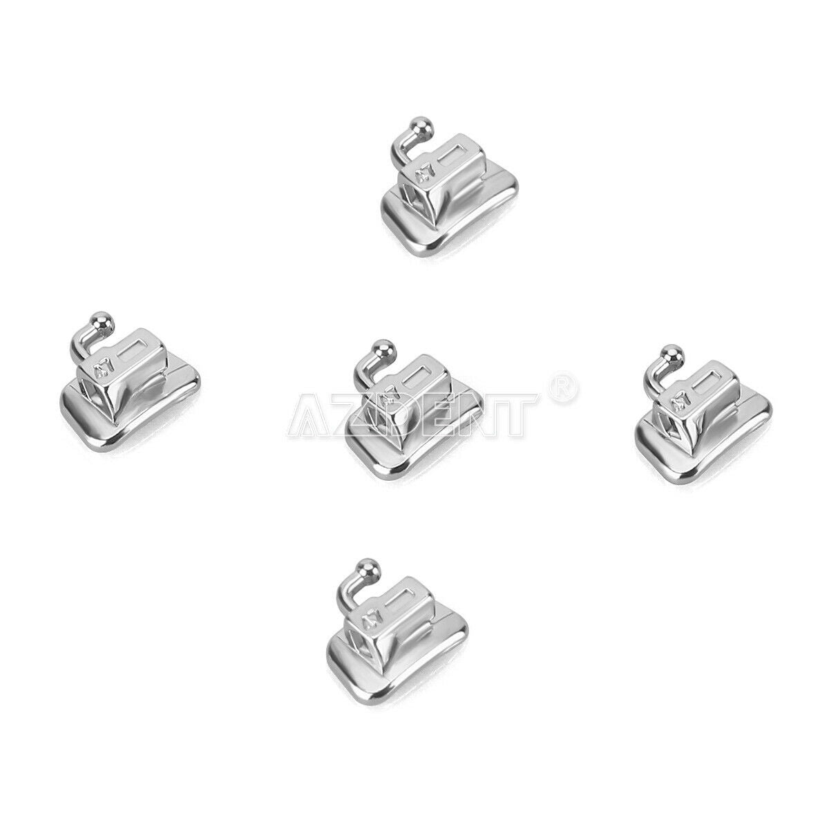 200pcs AZDENT Dental Orthodontic 2nd Molar Bondable Non-Conv Buccal Tube MBT 022