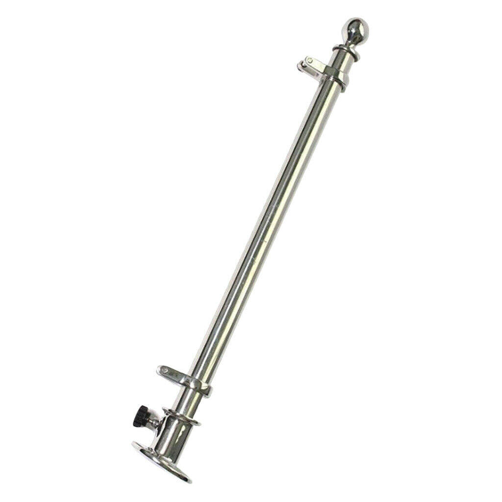 316 Stainless Steel Mirror-Polished 18" Flag Pole Fits Marine Yacht Boat