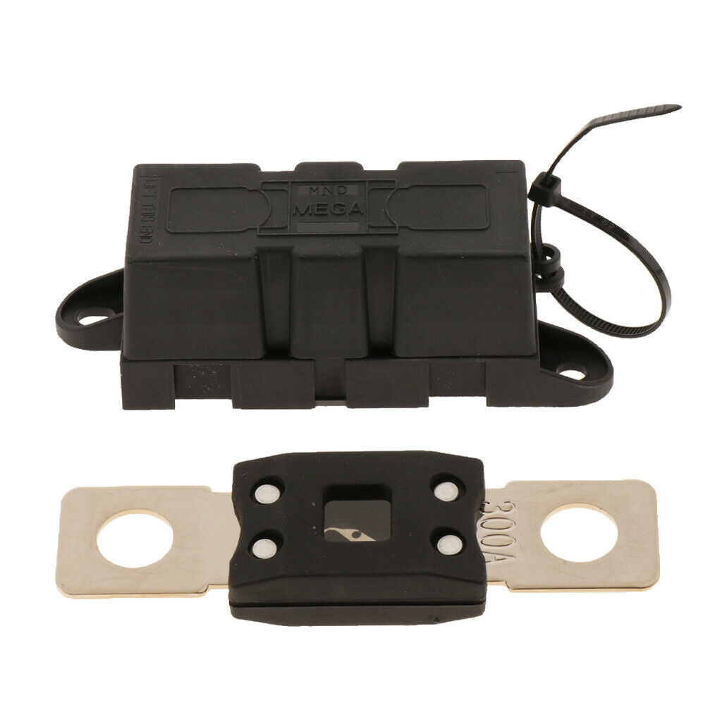 Down Mega Fuse 300A + Fuse Holder Box for Forklift, Marine, Truck, RV