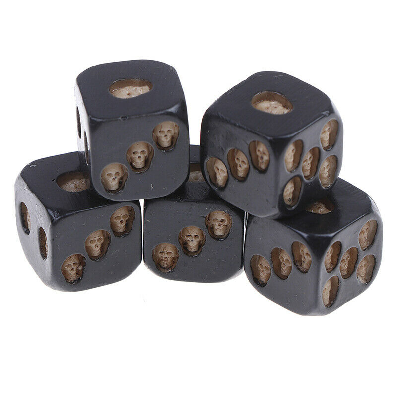 New Black Color 5 Pcs Set Creative Game Cube Dice, Role Playing Di gtJCAUBDDD