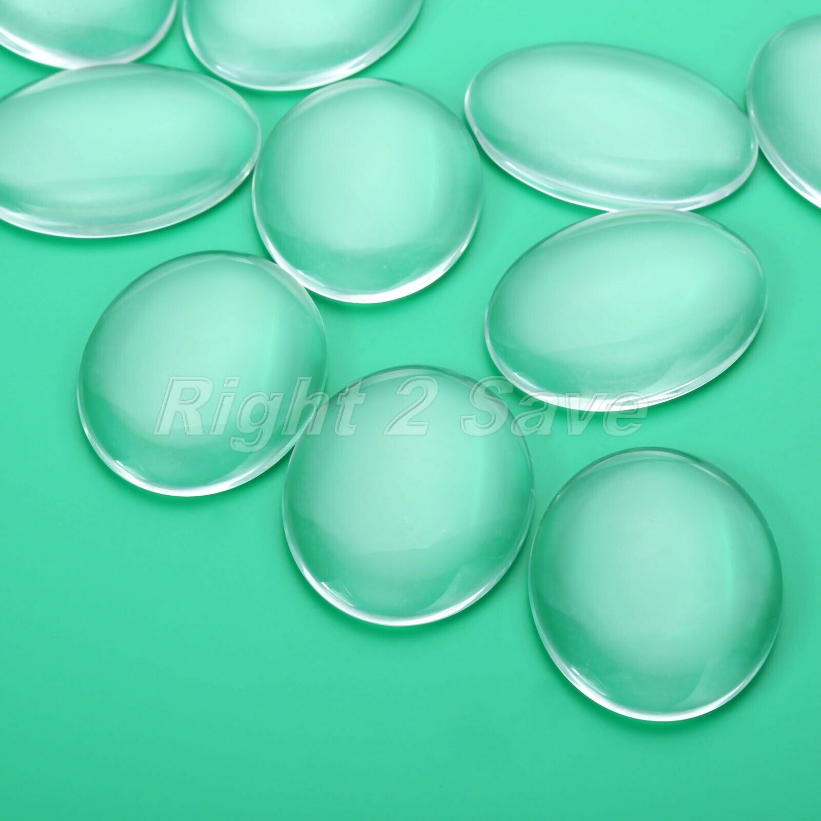 10 Sets Oval Shaped Dome Glass Cabochon & Fridge Magnetic Stickers Home Decor