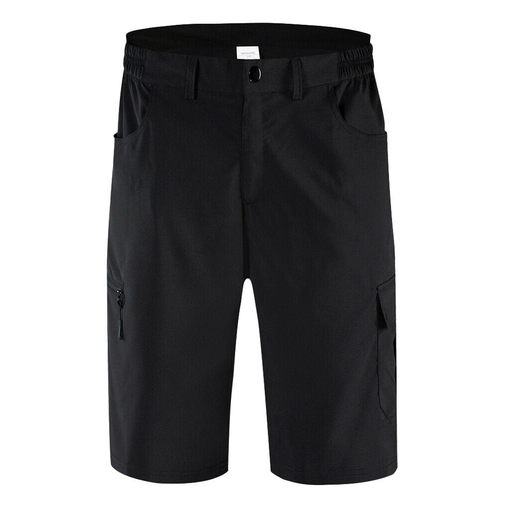 Men Casual Loose Pants Sports Beach Slack Night Reflective Shorts Black XL