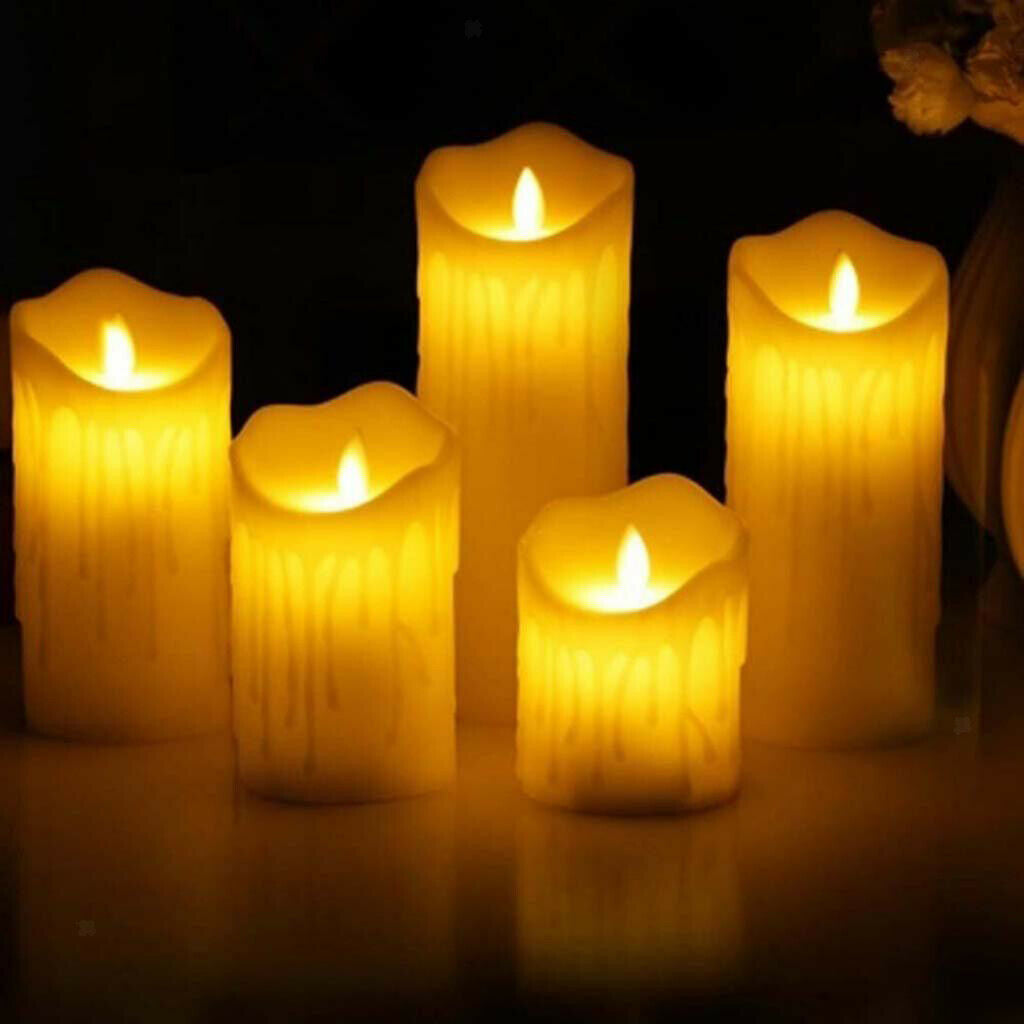 10x Lifelike Swinging Flame Battery Powered Realistic Flameless LED Candles