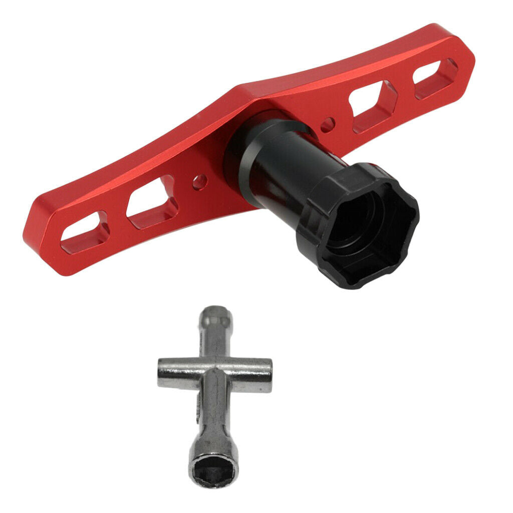 17mm Wheel Hex Nuts Sleeve Wrench & Cross Wrench Set for 1/8 1/10 RC Car Truck