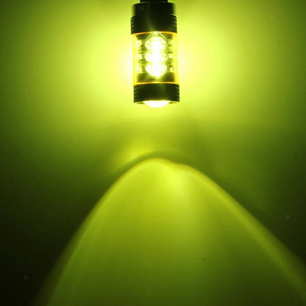 2 Pieces 1156 BA15S 80W Yellow LED Turn Signal Backup Reverse Lamp