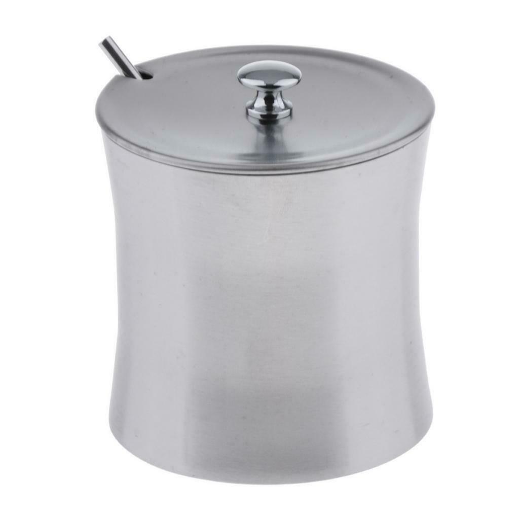 Stainless Spice Dispenser Jar Cruet W/ Scoop Condiment Storage