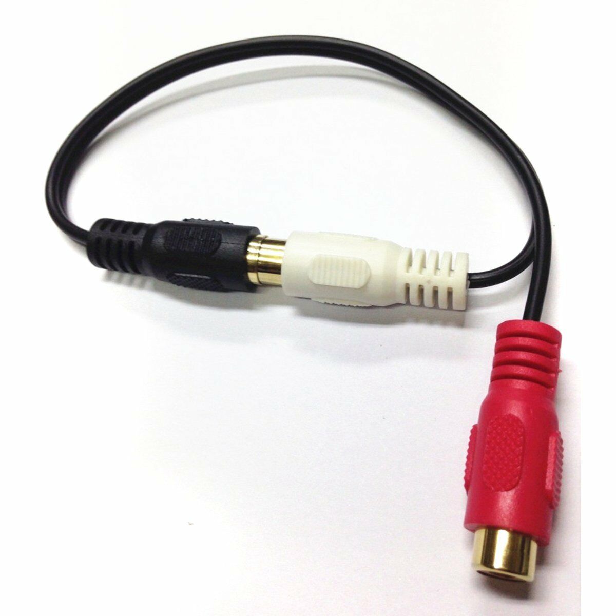 0.25m Stereo Male Plug to 2RCA Female Jack Y Cable Splitter Audio Video Adapter