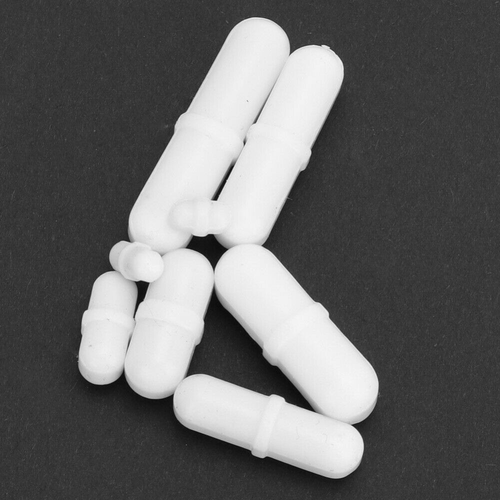 8Pcs PTFE Magnetic Stirrer Mixer Stir Bar B Type Rod Bead Spin Cylinder