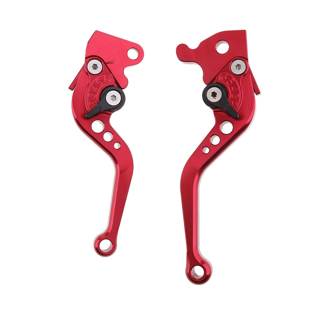 2 Pieces Adjustable Hand Brake & Clutch Levers for Yamaha RSZ RS100 red