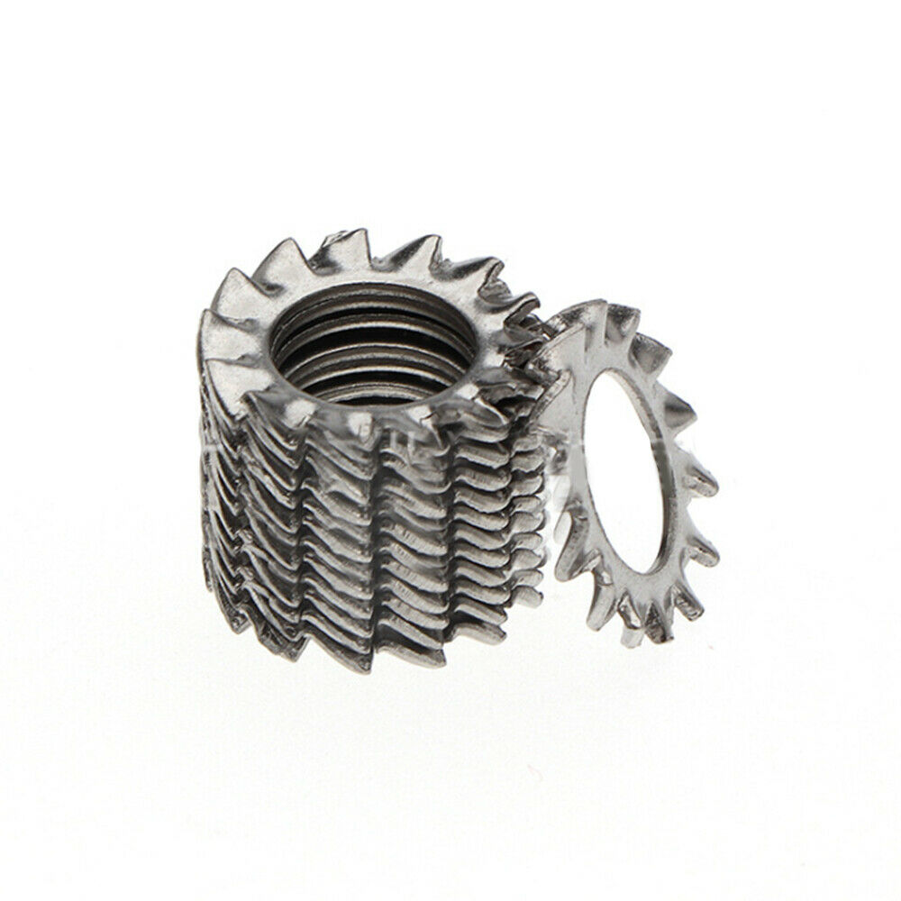 300PCS 304 Stainless Steel External Serrated Lock Washer Anti-loosening Washer