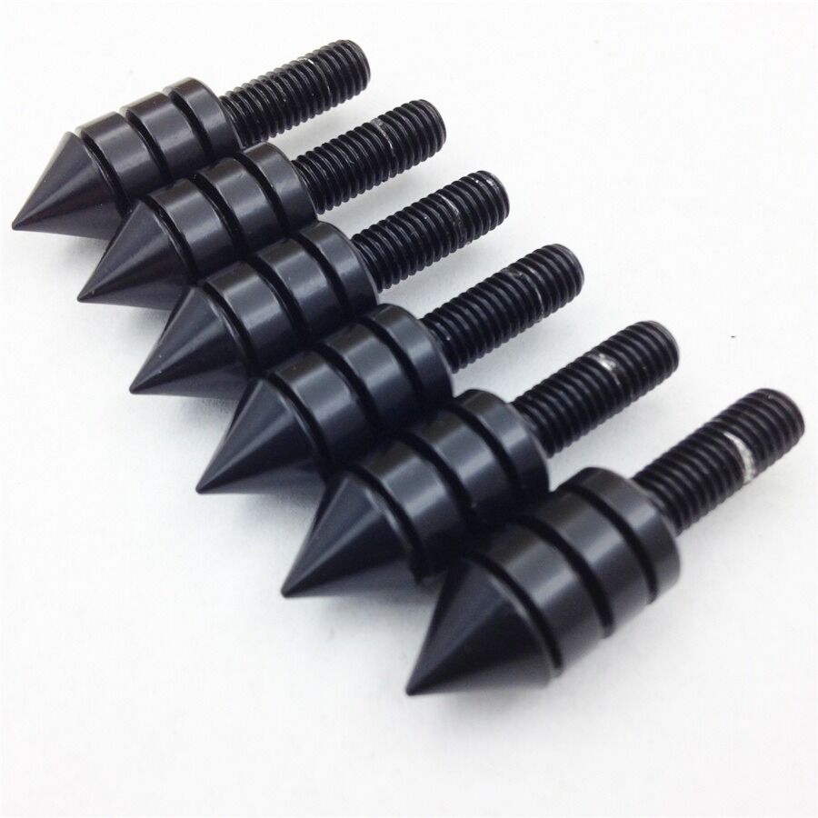 Universal Motorcycle Spike Bolts BLACK (Windscreen, Fairings, License Plate)