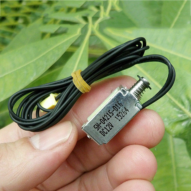 DC 12V Mini Solenoid Valve Push Pull Suction Type Spring Electromagnet 120mA L