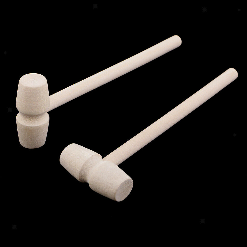 Prettyia 30x Wooden Hammer Wood Mallets Small for Seafood Lobster Crackers Lots