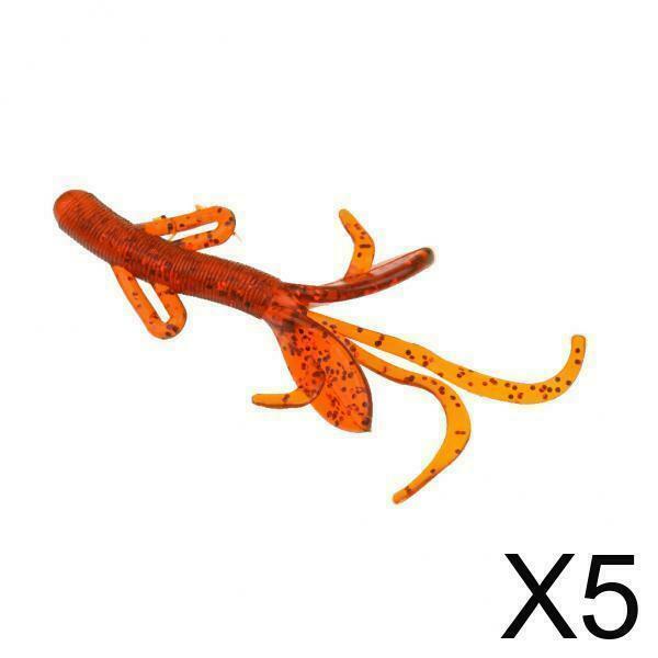5X Soft Fishing Bait Lifelike Fishing Lure Soft Worm Simulation Bait Lure red
