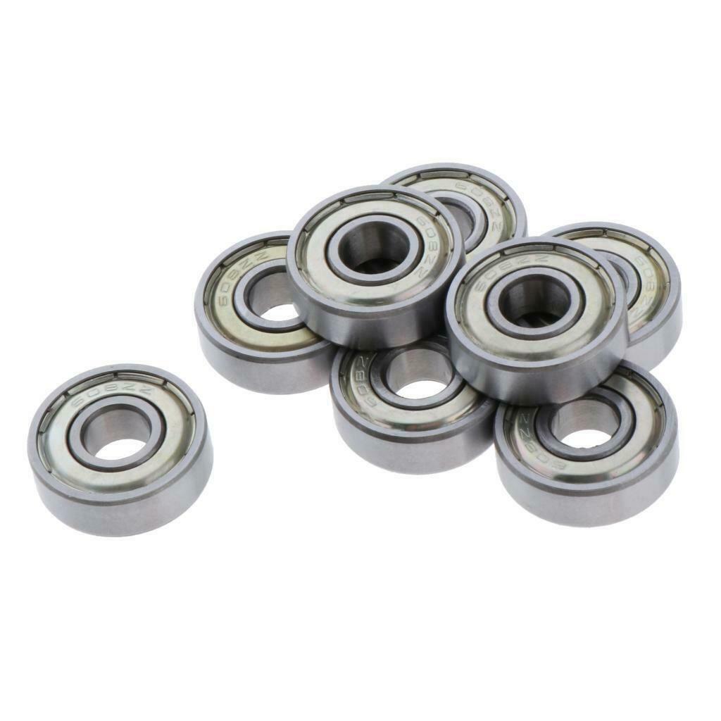 8Pcs Steel  ABEC-9 Skateboard Bearing Inline Skates Longboard Wheel Ball Bearing