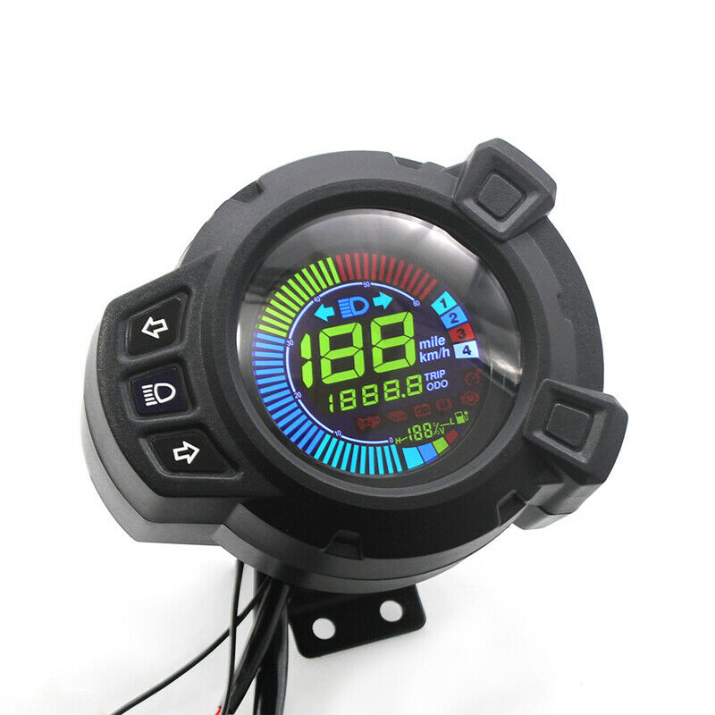 48V-72V Scooter Bike Color Display LCD Screen Gauge Odometer Moped Speedometer
