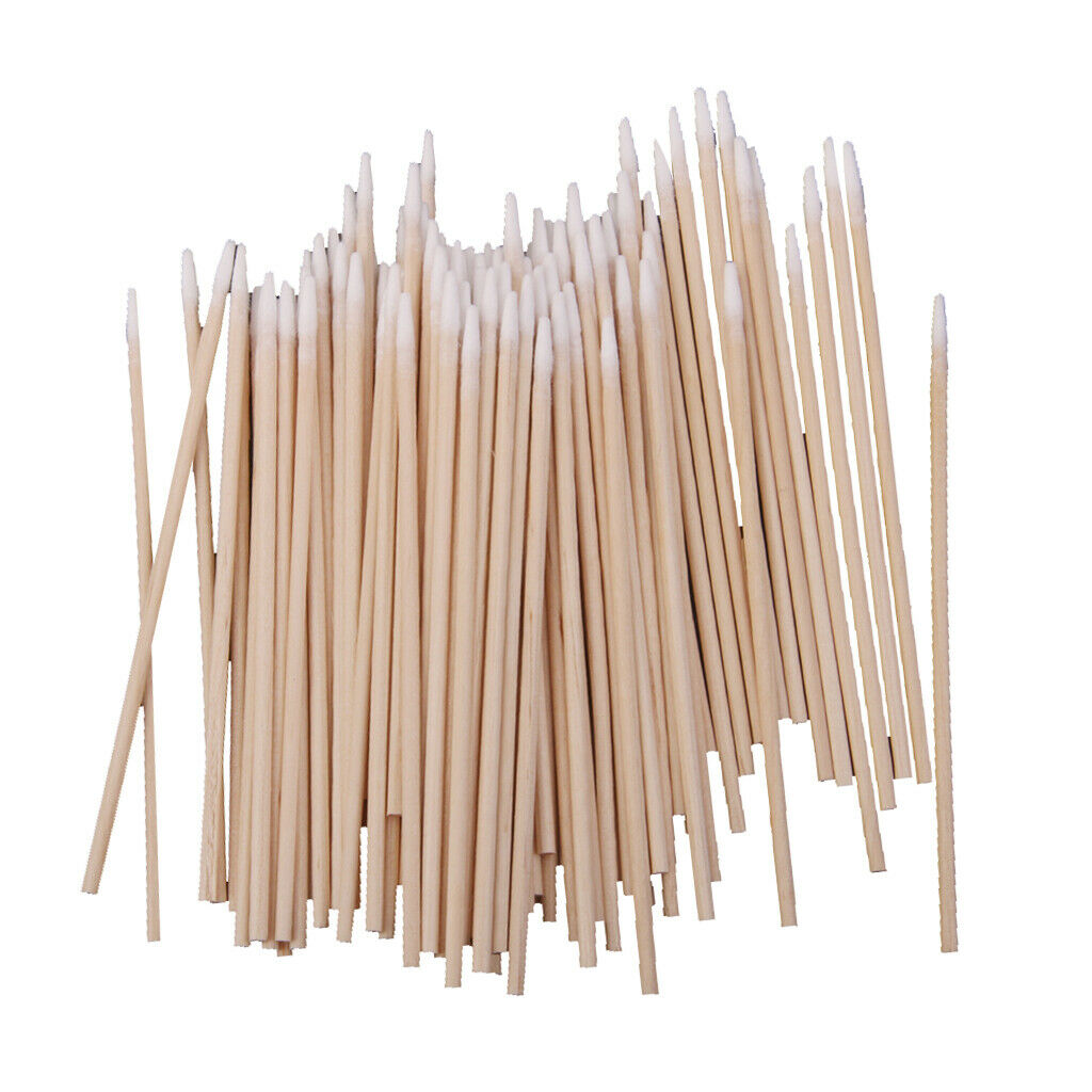 200x Cotton Swab Sticks Wooden Ear Buds