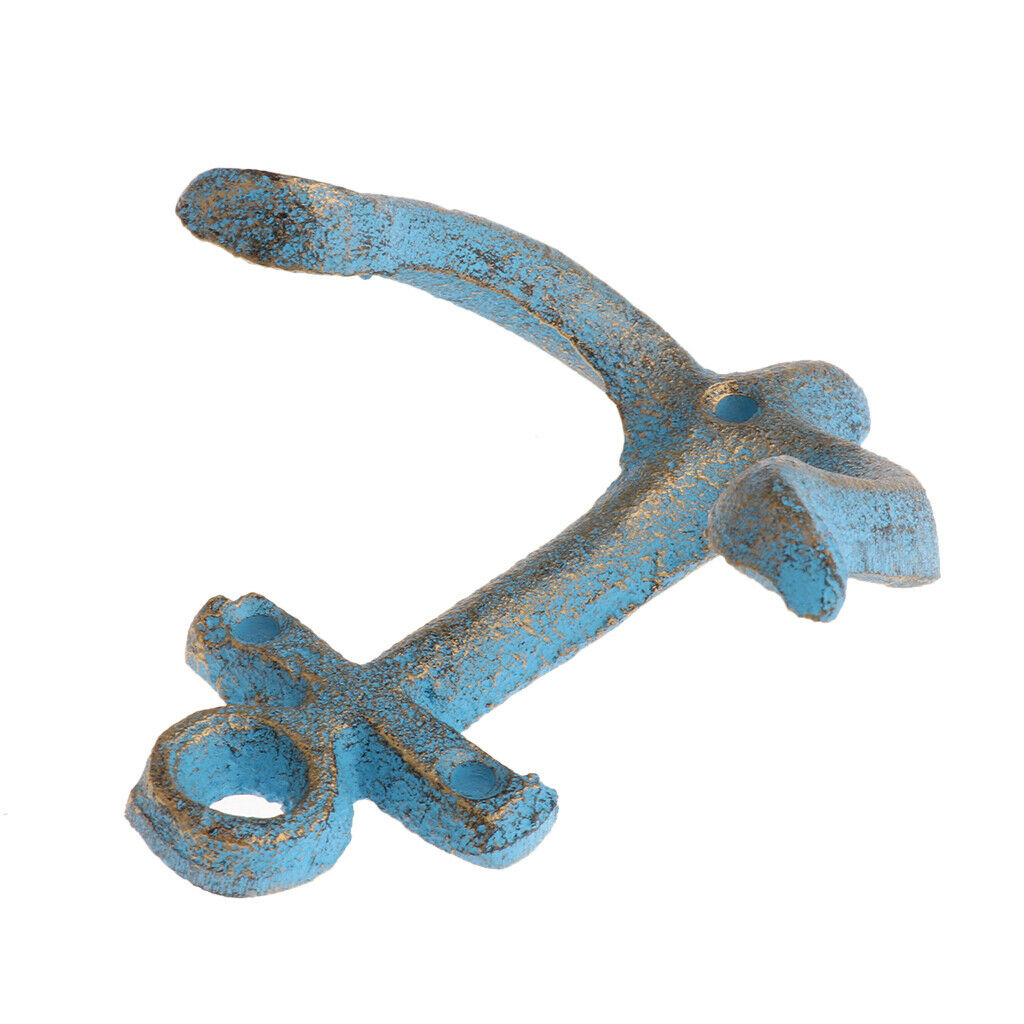 Set 2PCS Retro Strong Anchor Coat Hook Bedroom Bathroom Storage Metal Hooks