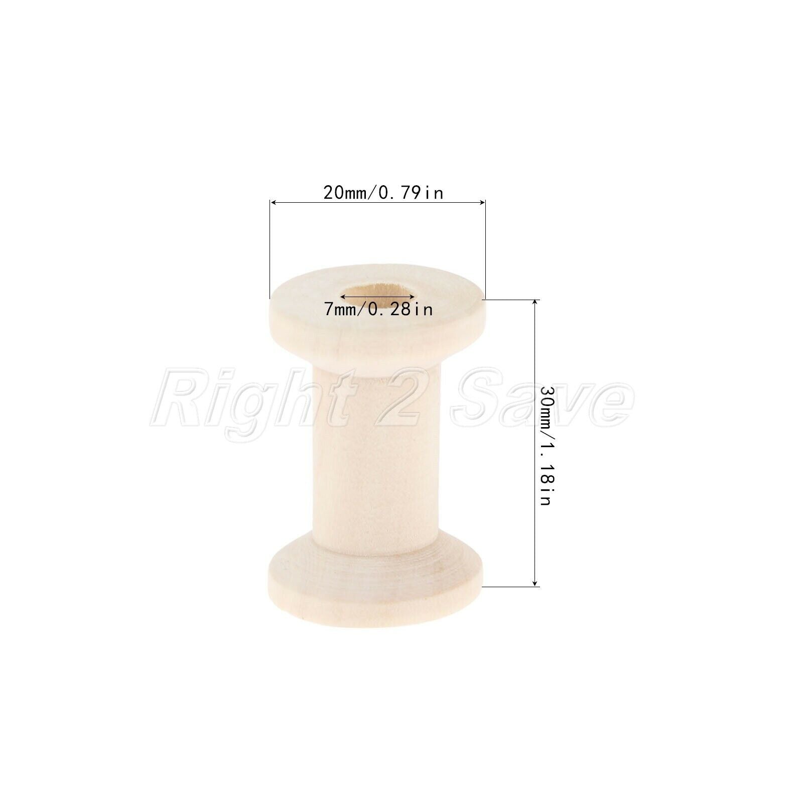10Pcs Wooden Thread Spools Needlework Bobbin Ribbon Reels Trims Organizer Sewing