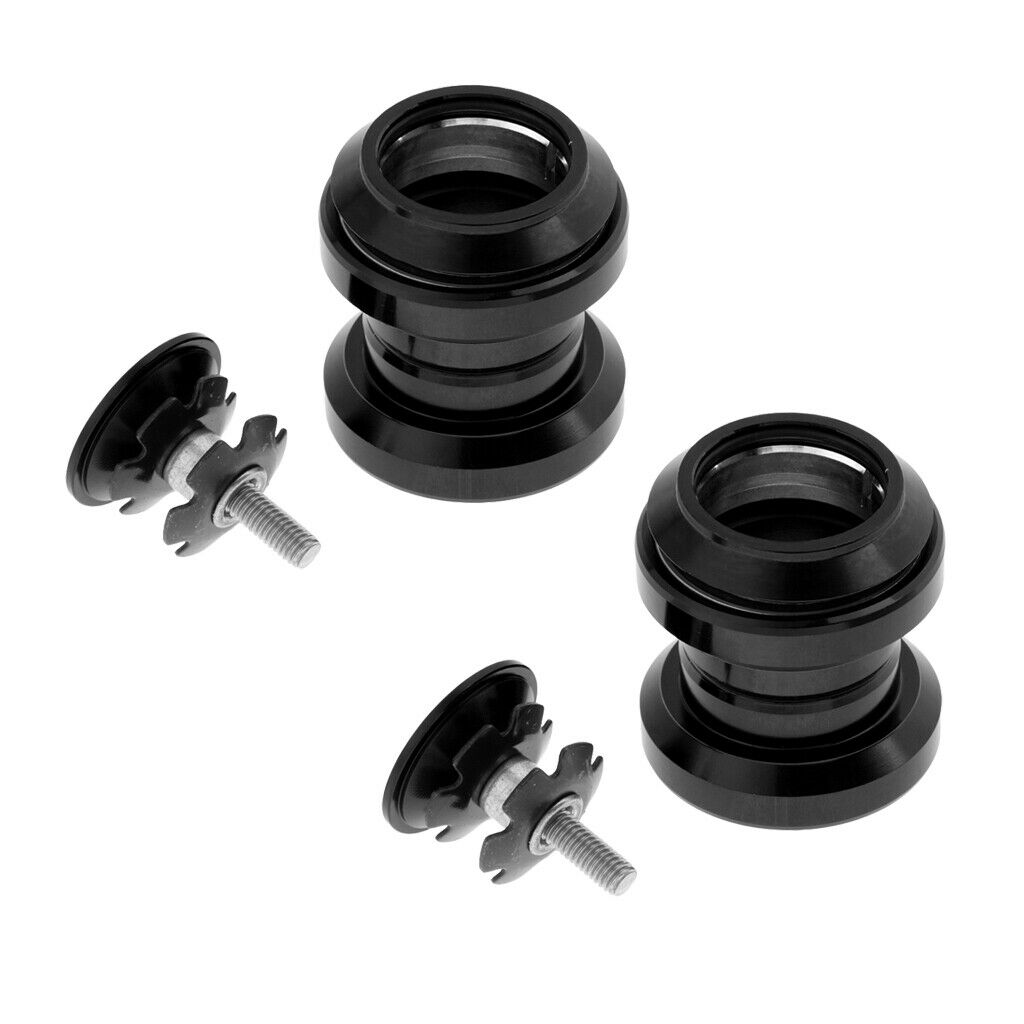 2x 1-1/8inch Headset Bicycle Ball Headset Cycling Bike Accessories Black
