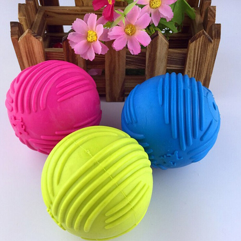 Indestructible Solid Rubber Ball Pet cat Dog Training Chew Play Fetch Bit.l8