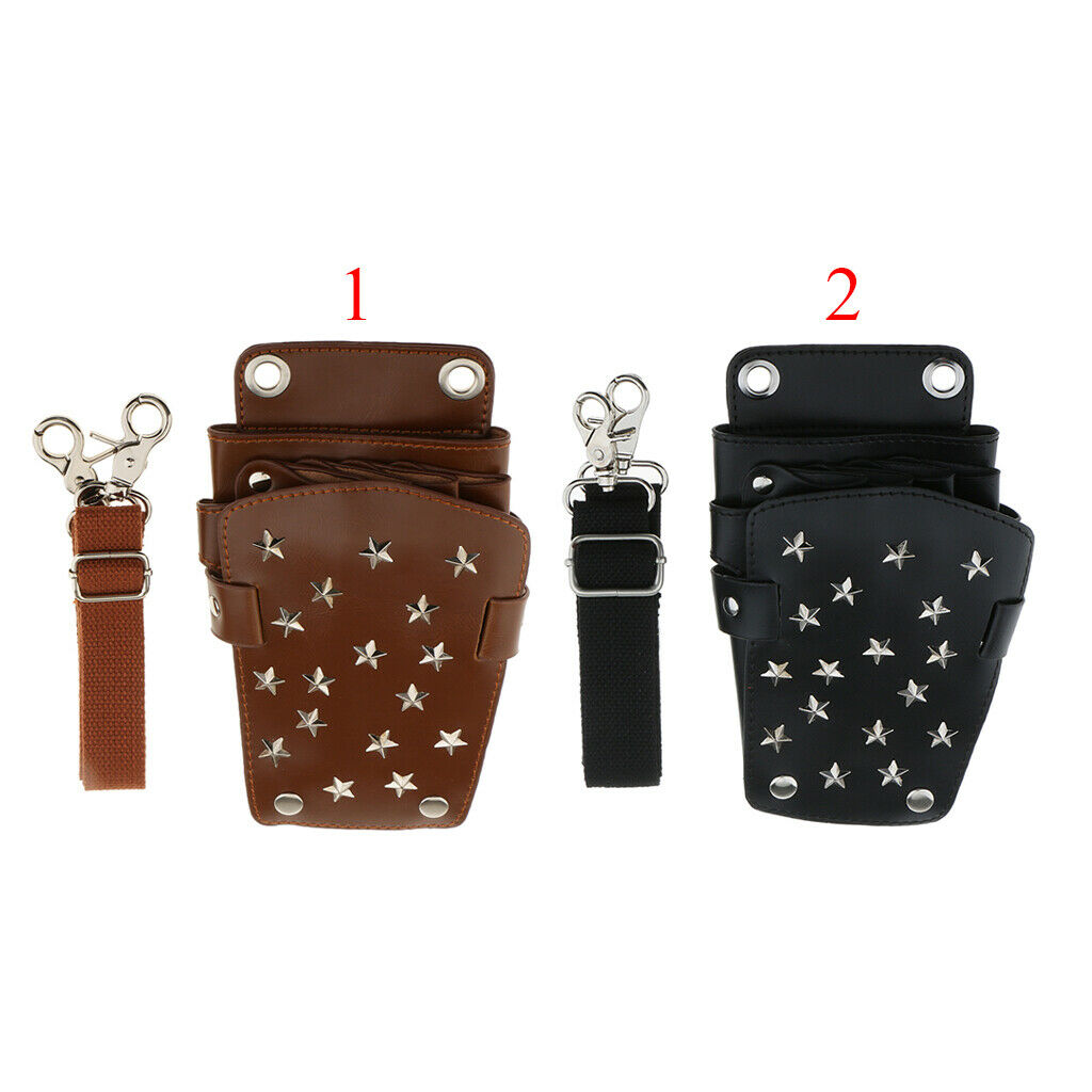 Soft Salon Hairdressing Cutter Scissors Combination Scissor Shoulder Bag - Brown