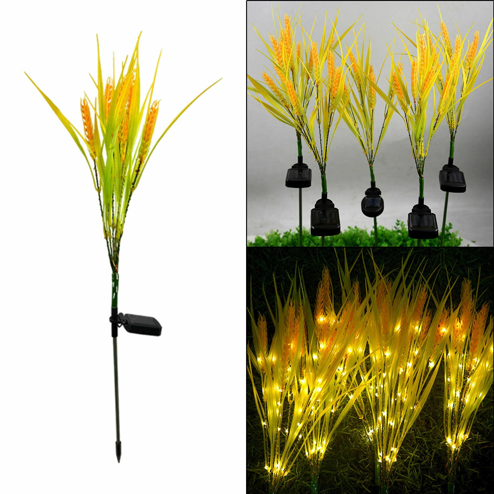 Solar Garden Stake Lights Street LED Solar Powered Landscape Festival Wheat