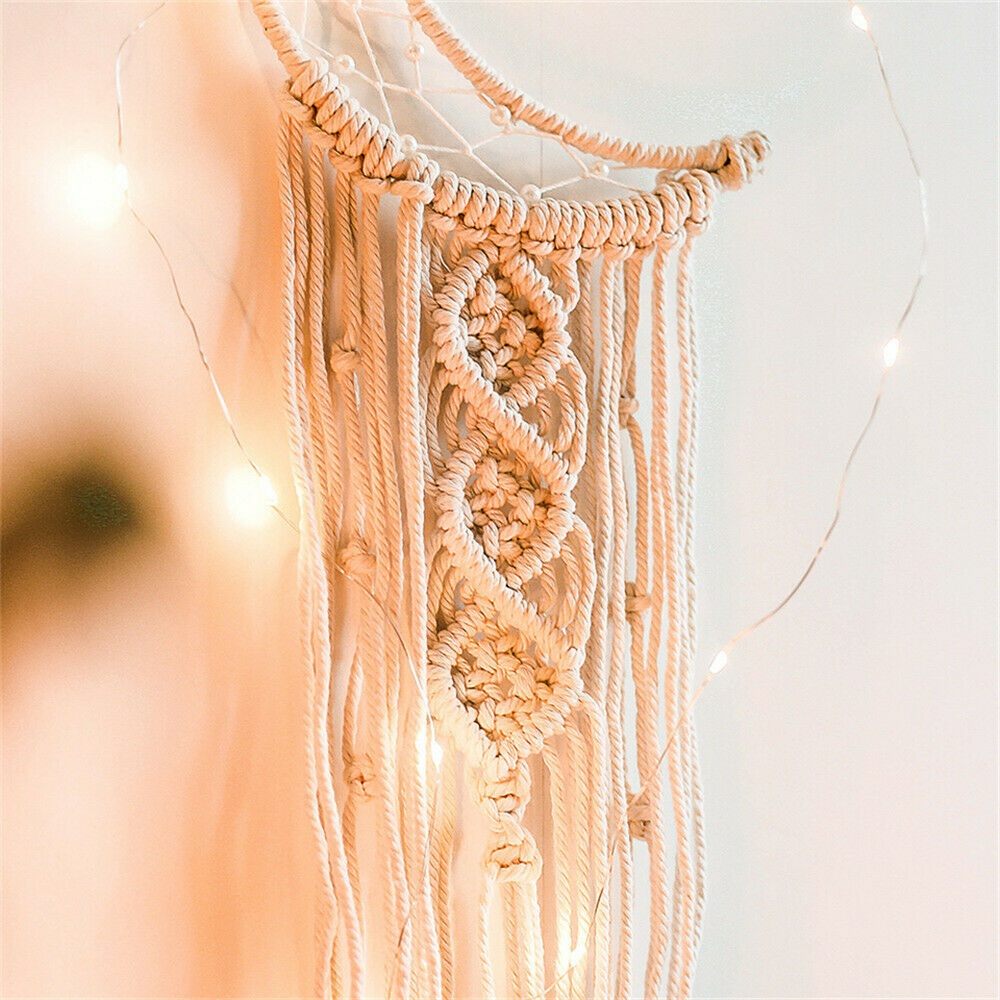 Artistic style Home Art Decor Moon Handmade Macrame Woven Wall Hanging