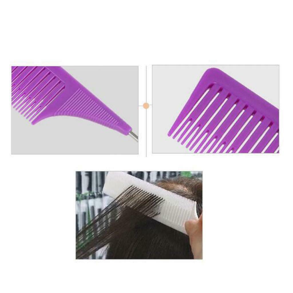 2x ABS Sectioning Weaving Highlighting Foiling Hair Comb Dyeing Combs Brush