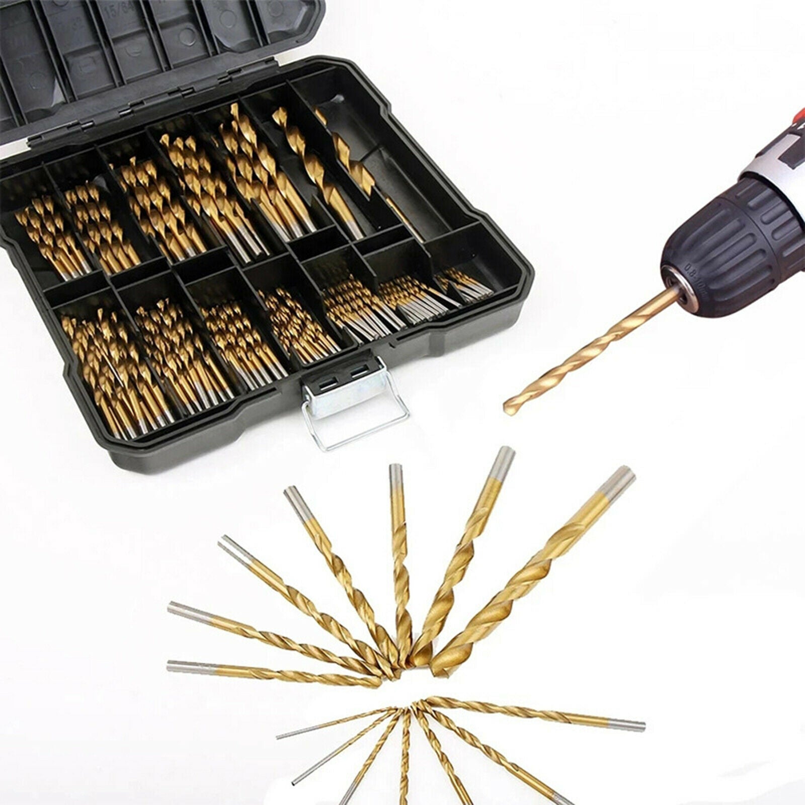 99pieces 1.5-10mm Twist Drill High Speed Steel Drill Bits Set Accessory