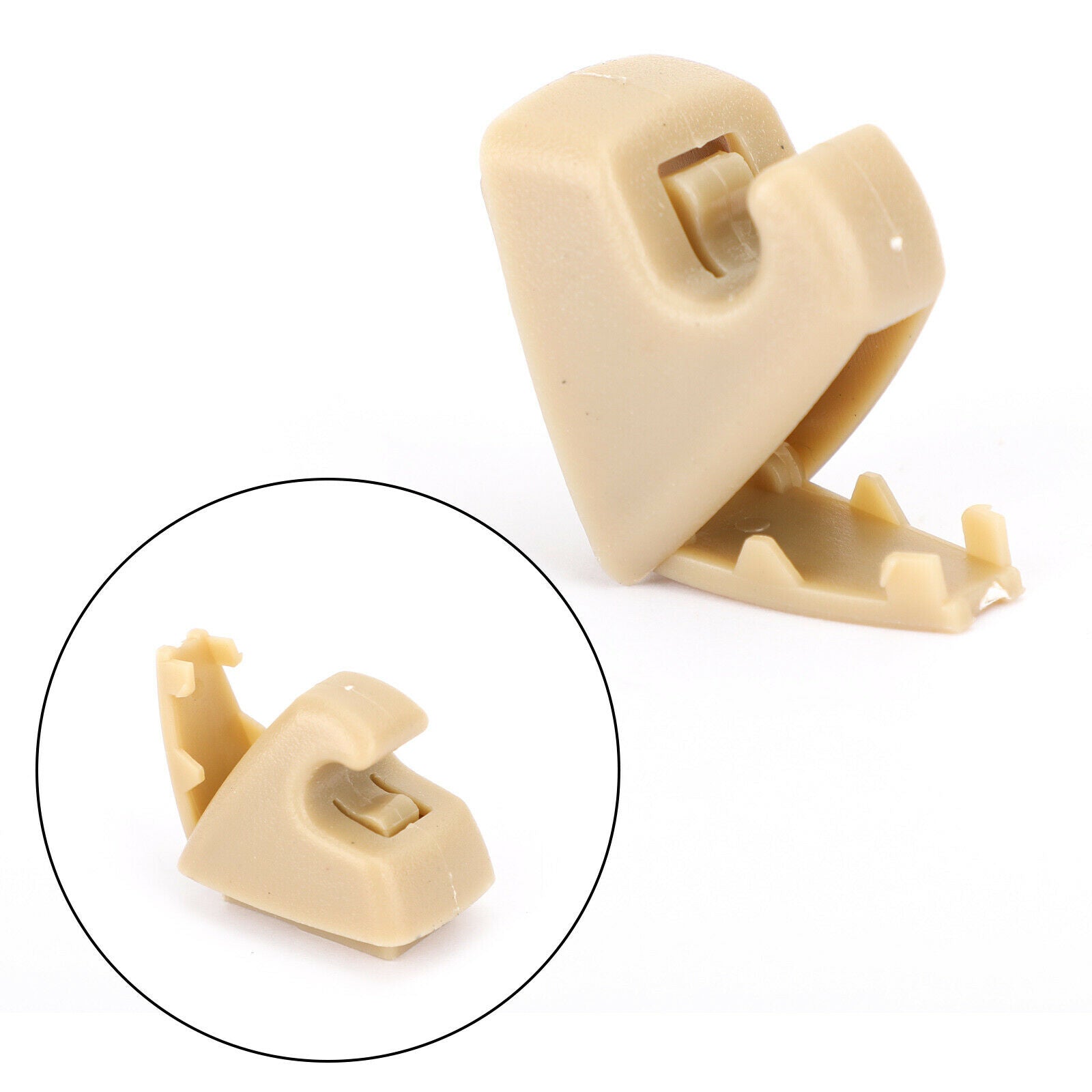 Right Left Sunvisor Shade 15882854 Clip Beige For 07-11 GM Trucks & SUVS CN